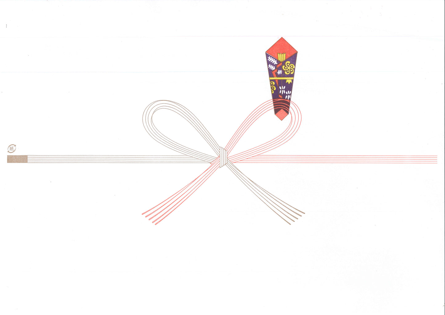 Noshi wrapping: plain (bow)