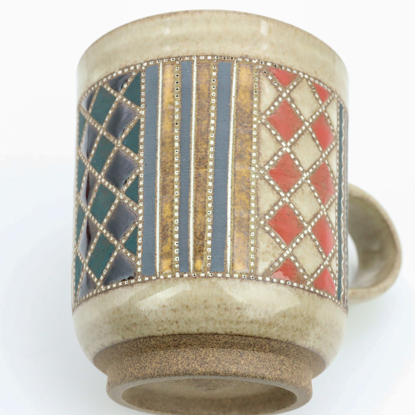 向山文也 象嵌釉彩間道紋マグカップ 画像6 - マグカップ・スープカップ | 益子焼 陶庫