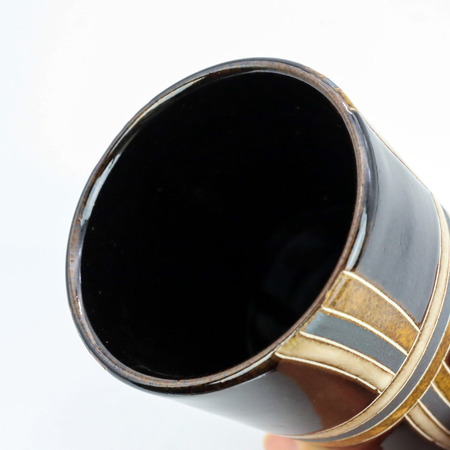 向山文也 象嵌釉彩線条紋フリーカップ 詳細 - カップ・湯呑・猪口 | 益子焼 陶庫