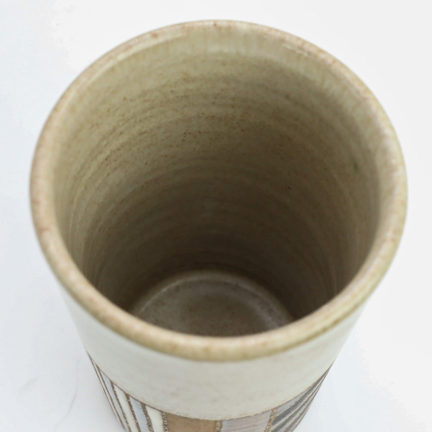 向山文也 象嵌釉彩境紋フリーカップ サイズ感 - カップ・湯呑・猪口 | 益子焼 陶庫