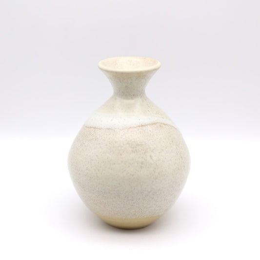萩原芳典 糠釉一輪挿 別角度 - 花器・壺 | 益子焼 陶庫
