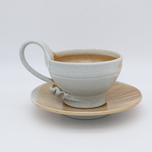 ユアン・クレイグ カップ&ソーサー 別角度 - 茶器・コーヒー・ティー | 益子焼 陶庫