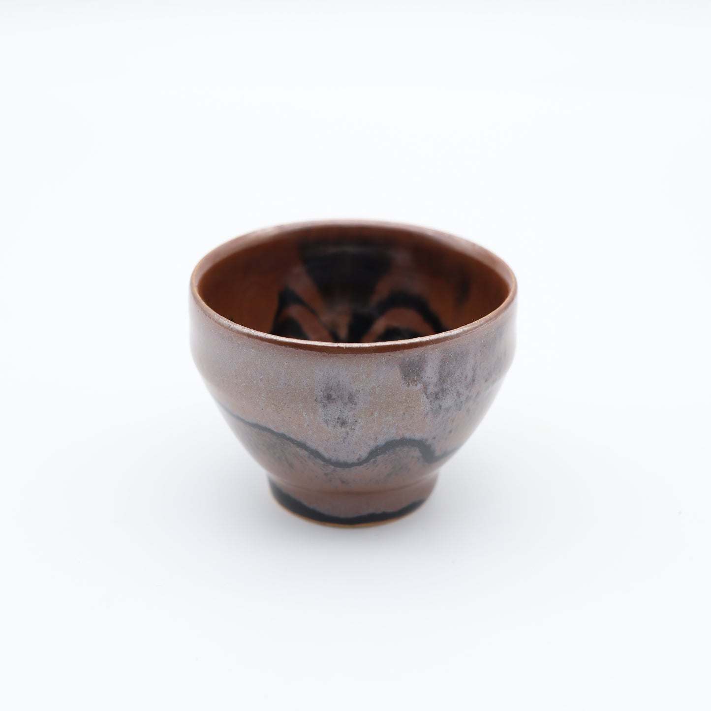 萩原芳典 柿釉線文ぐい呑 - 酒器 | 益子焼 陶庫