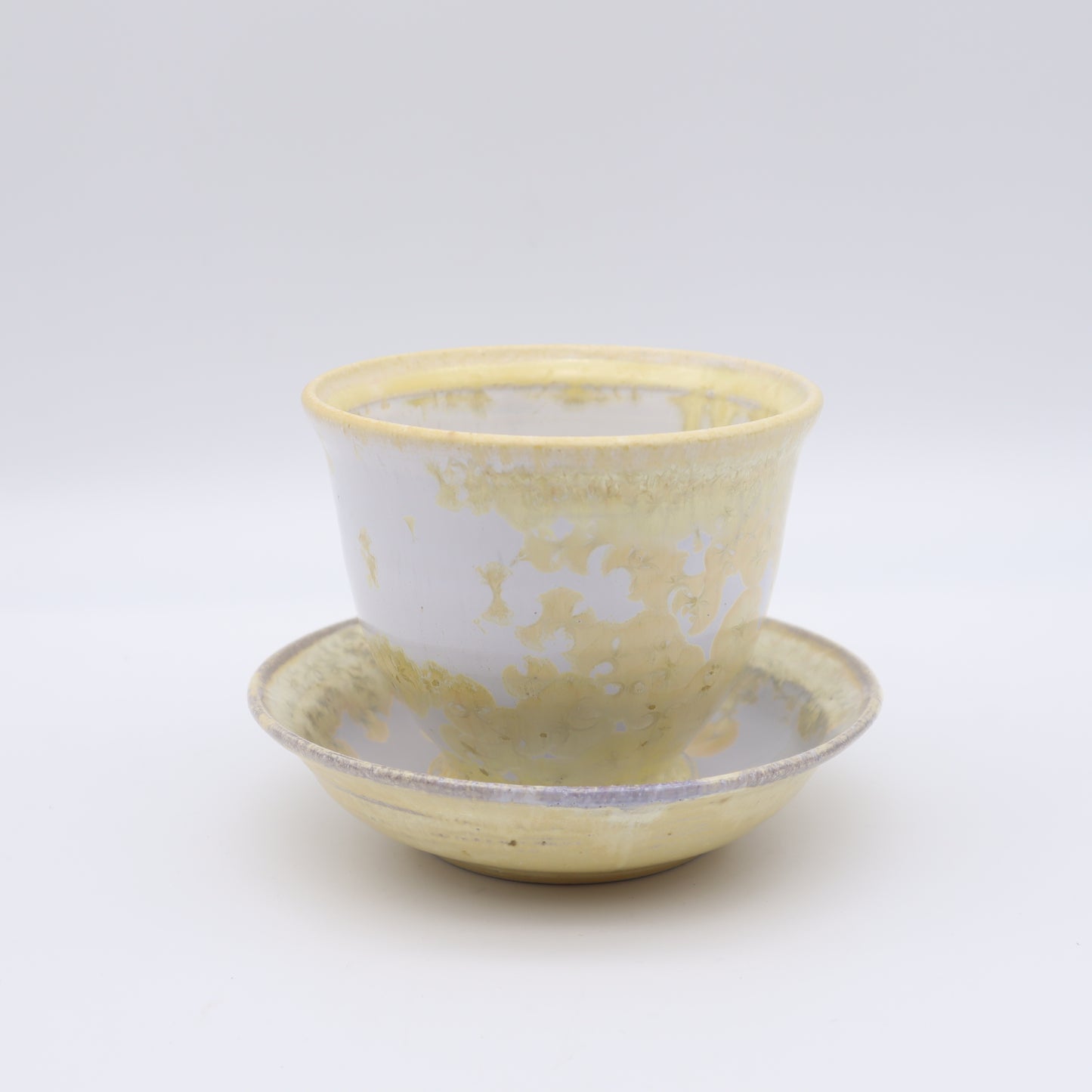 三田和実 煎茶カップ&ソーサー 白 - 茶器・コーヒー・ティー | 益子焼 陶庫