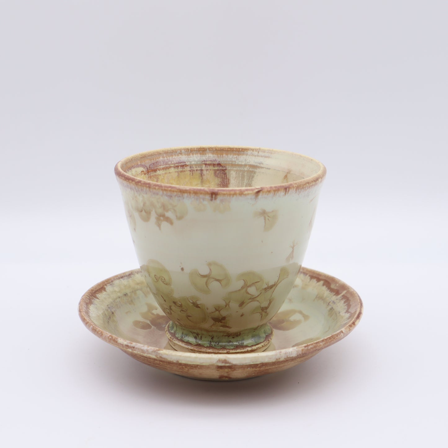 三田和実 煎茶カップ&ソーサー ミント - 茶器・コーヒー・ティー | 益子焼 陶庫