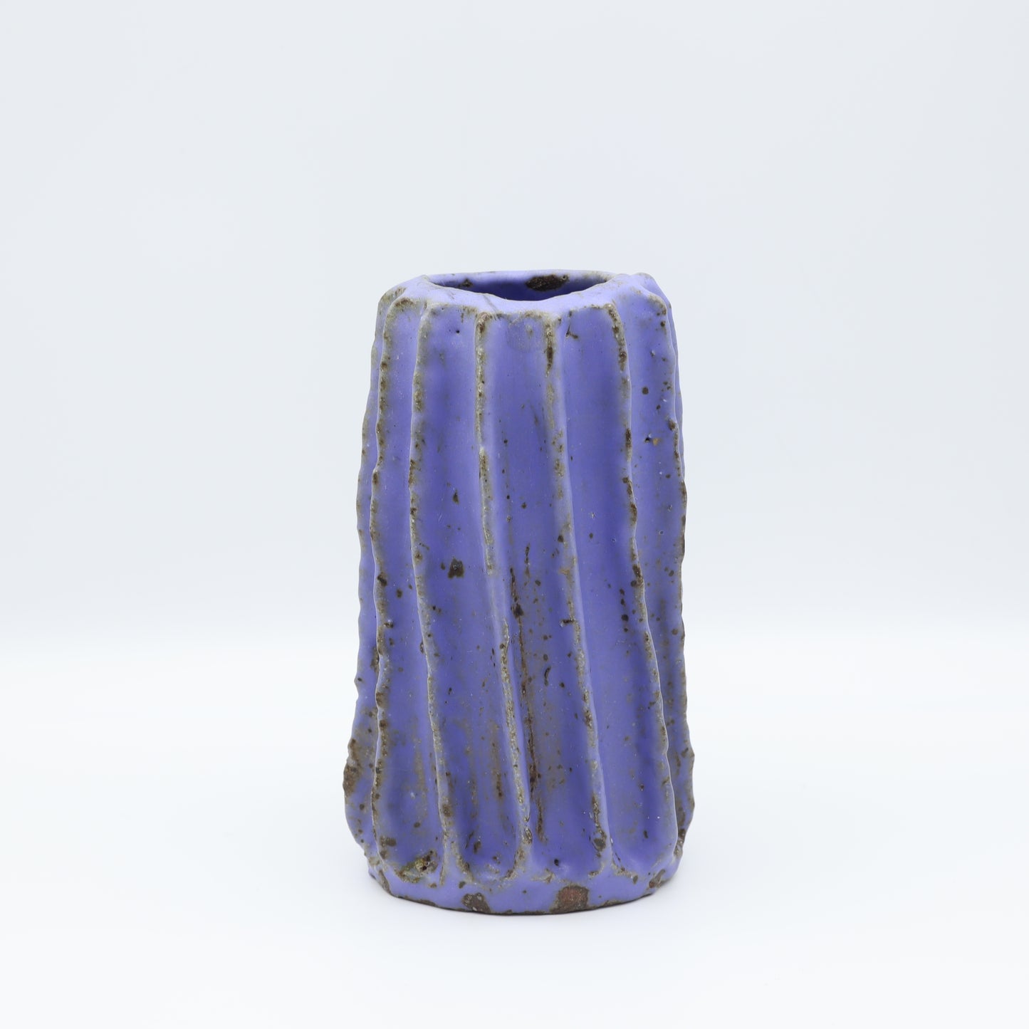 小野正穂 シノギ手筒花入れ - 花器・壺 | 益子焼 陶庫