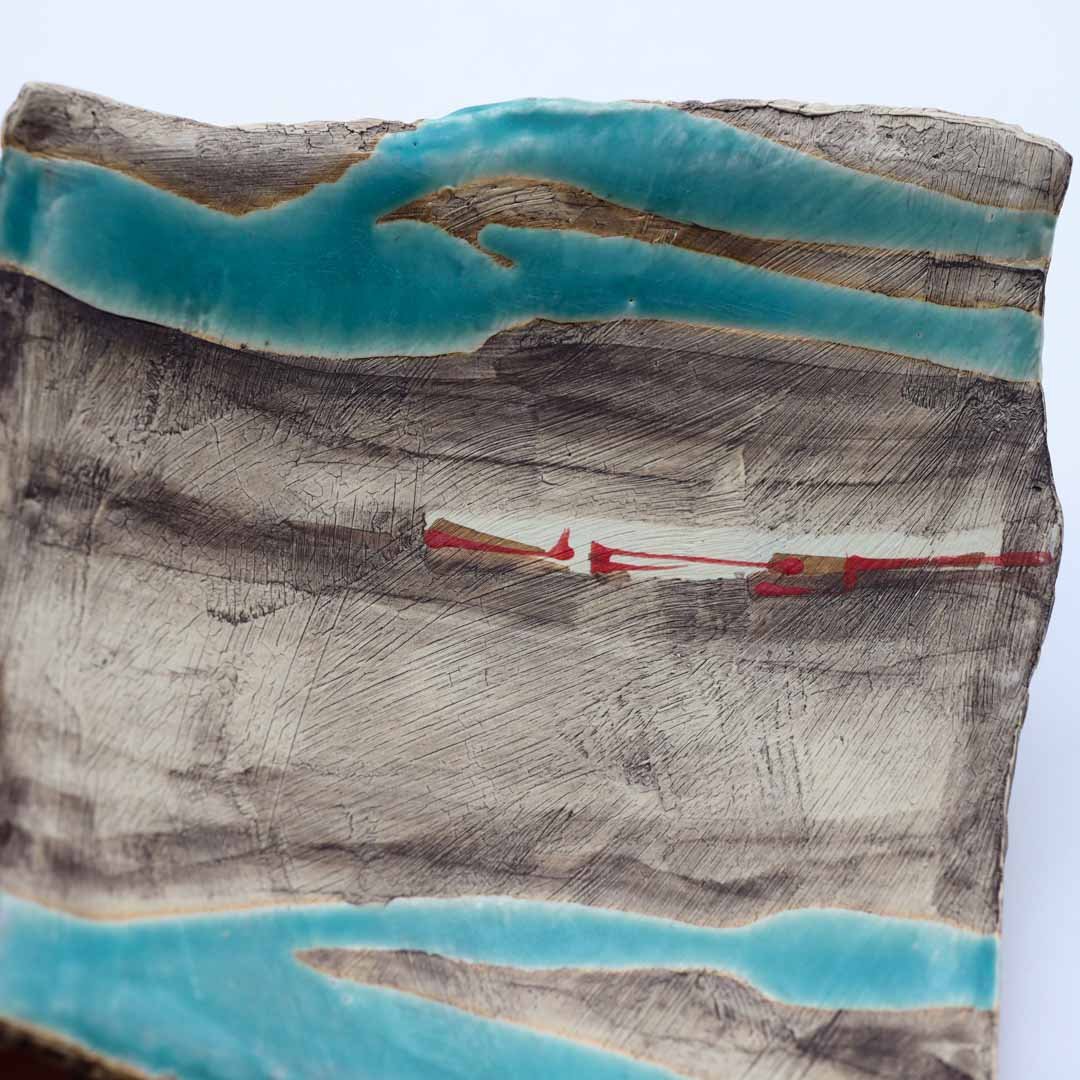 【沼野秀章】刻ム音 角皿