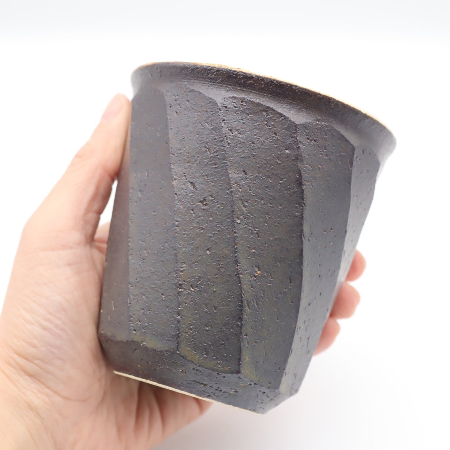 小峰尚 黒釉面取湯呑 - カップ・湯呑・猪口 | 益子焼 陶庫