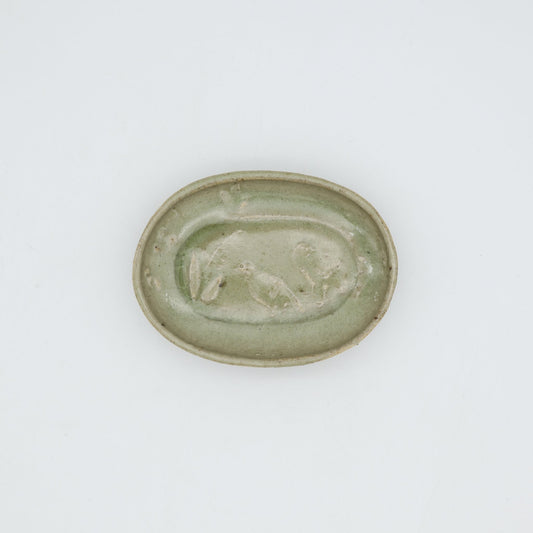 饗庭孝昌 青磁楕円皿 - 角皿・楕円皿 | 益子焼 陶庫