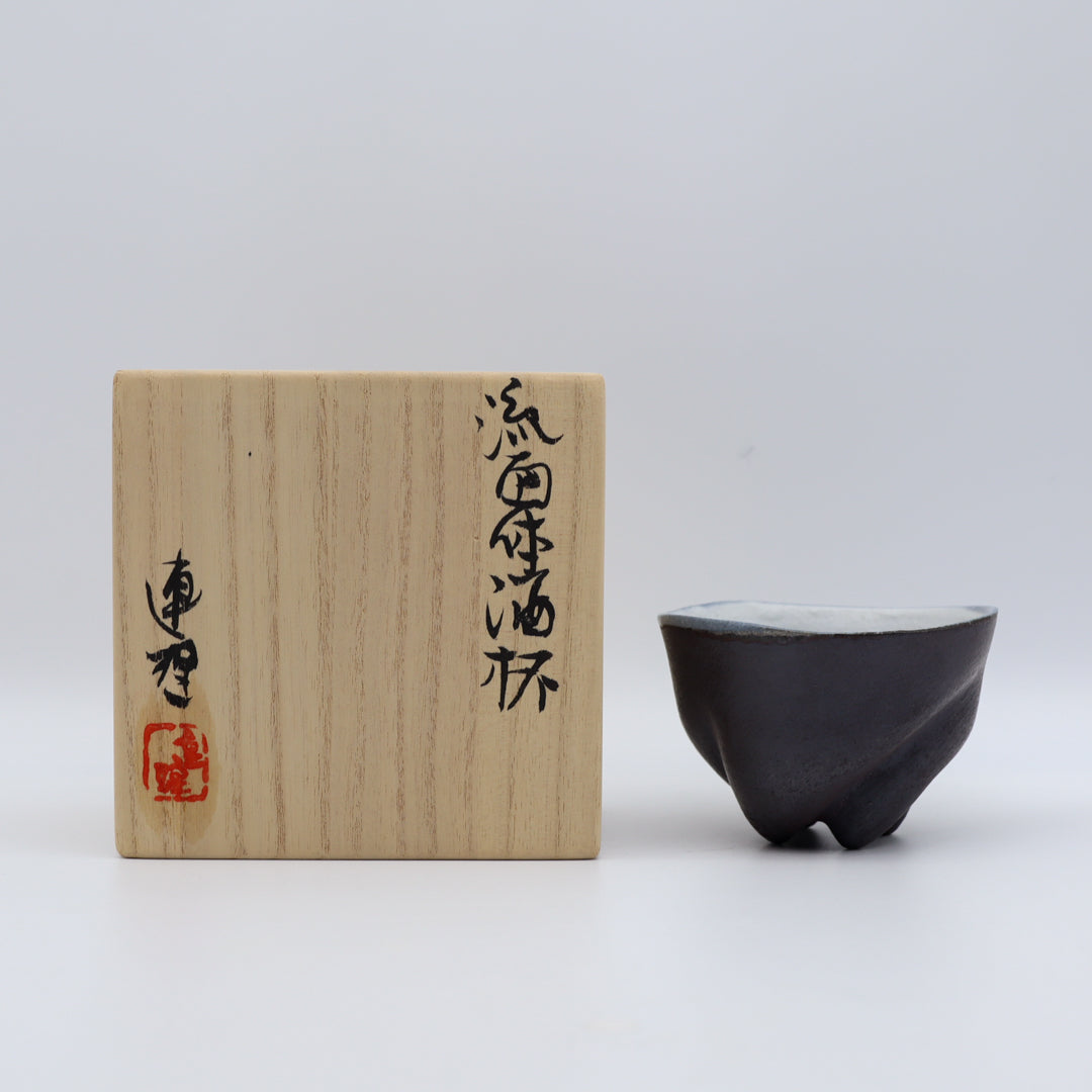 小峰尚 流面体酒杯 桐箱付 - 酒器 | 益子焼 陶庫