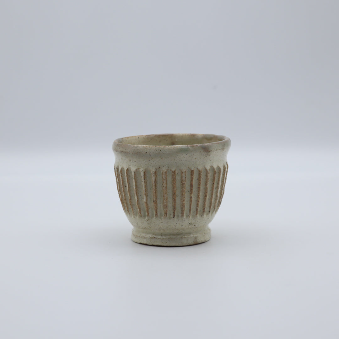 益子淳一 粉引しのぎぐい呑 - 酒器 | 益子焼 陶庫