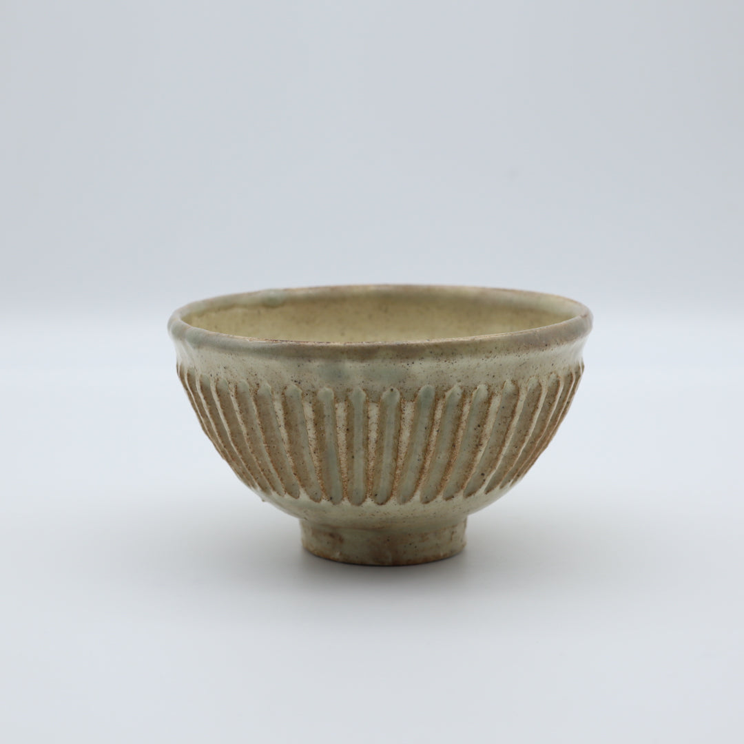 益子淳一 粉引しのぎ飯碗 - 碗・飯碗 | 益子焼 陶庫