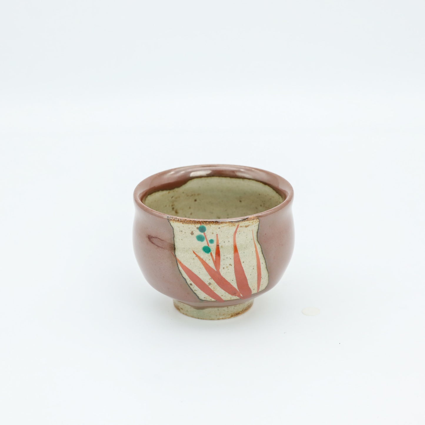 大塚一弘 柿釉赤絵ぐい呑 - 酒器 | 益子焼 陶庫