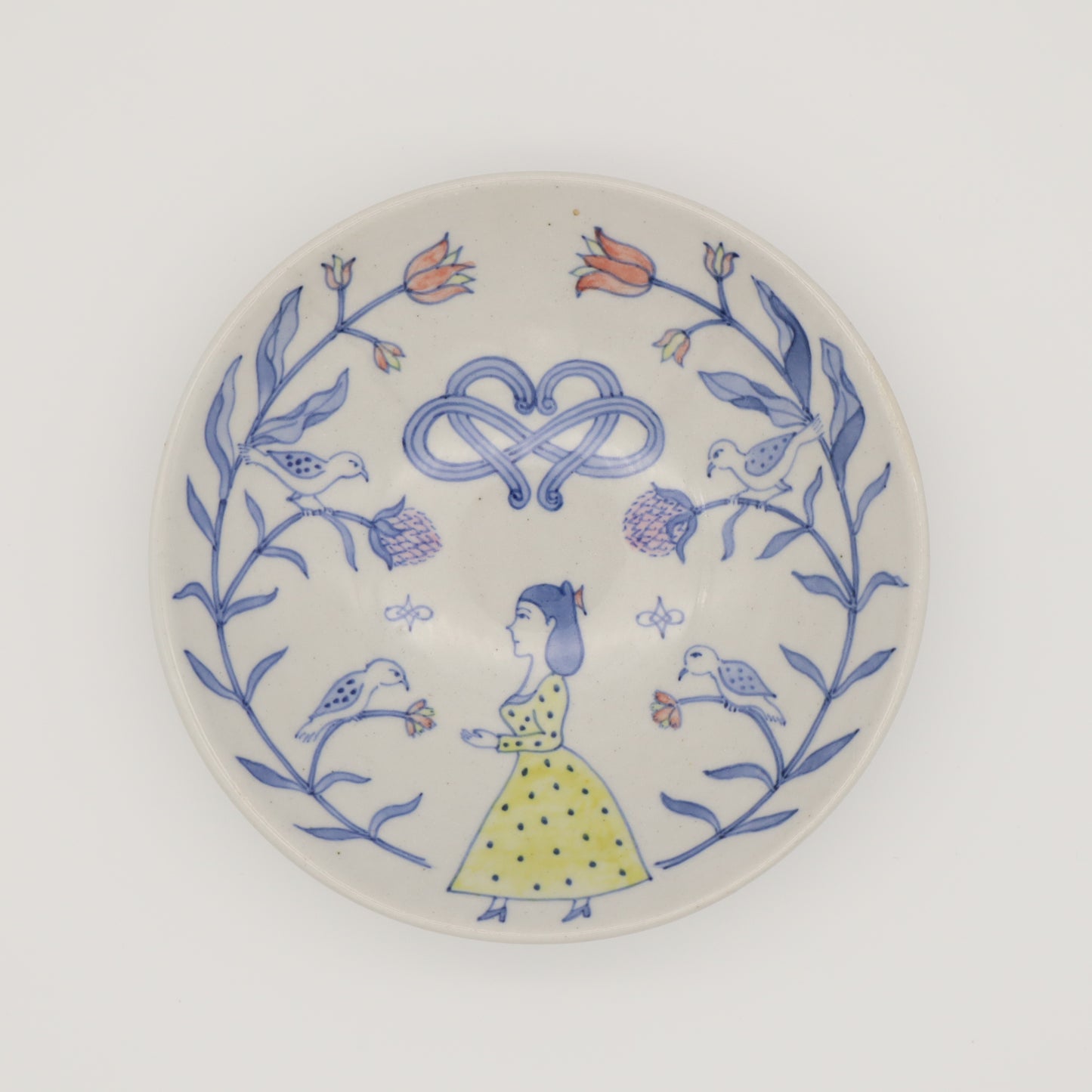 相上暁美 浅鉢 人・鳥・祈りびと - 鉢・向付 | 益子焼 陶庫