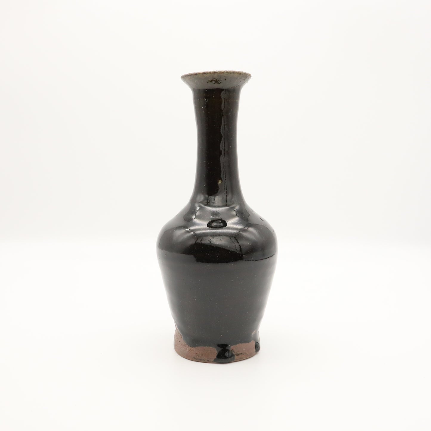 饗庭孝昌 黒釉瓶 - 花器・壺 | 益子焼 陶庫