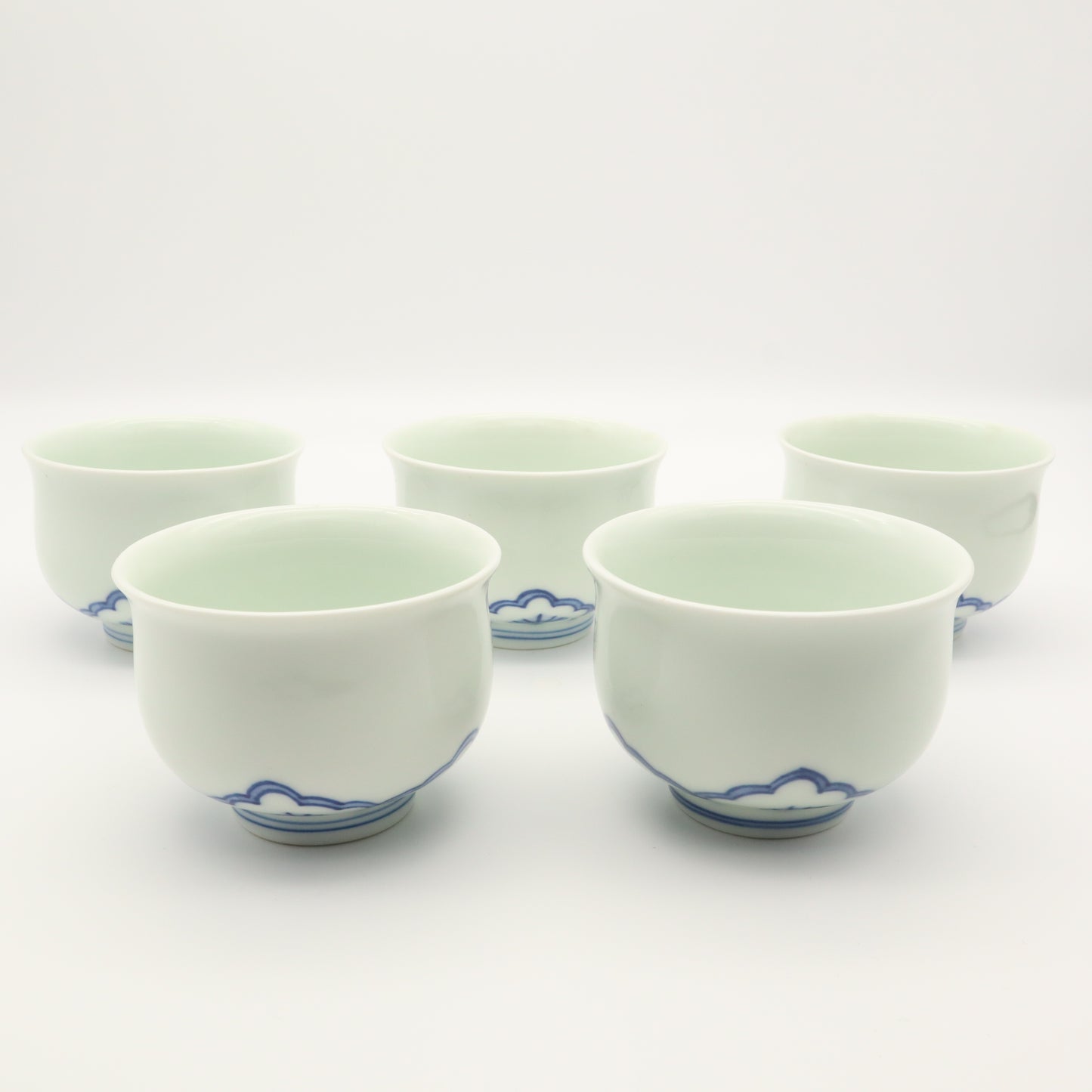 おおむら美土里 染付連弁文煎茶碗揃 - 茶器・コーヒー・ティー | 益子焼 陶庫