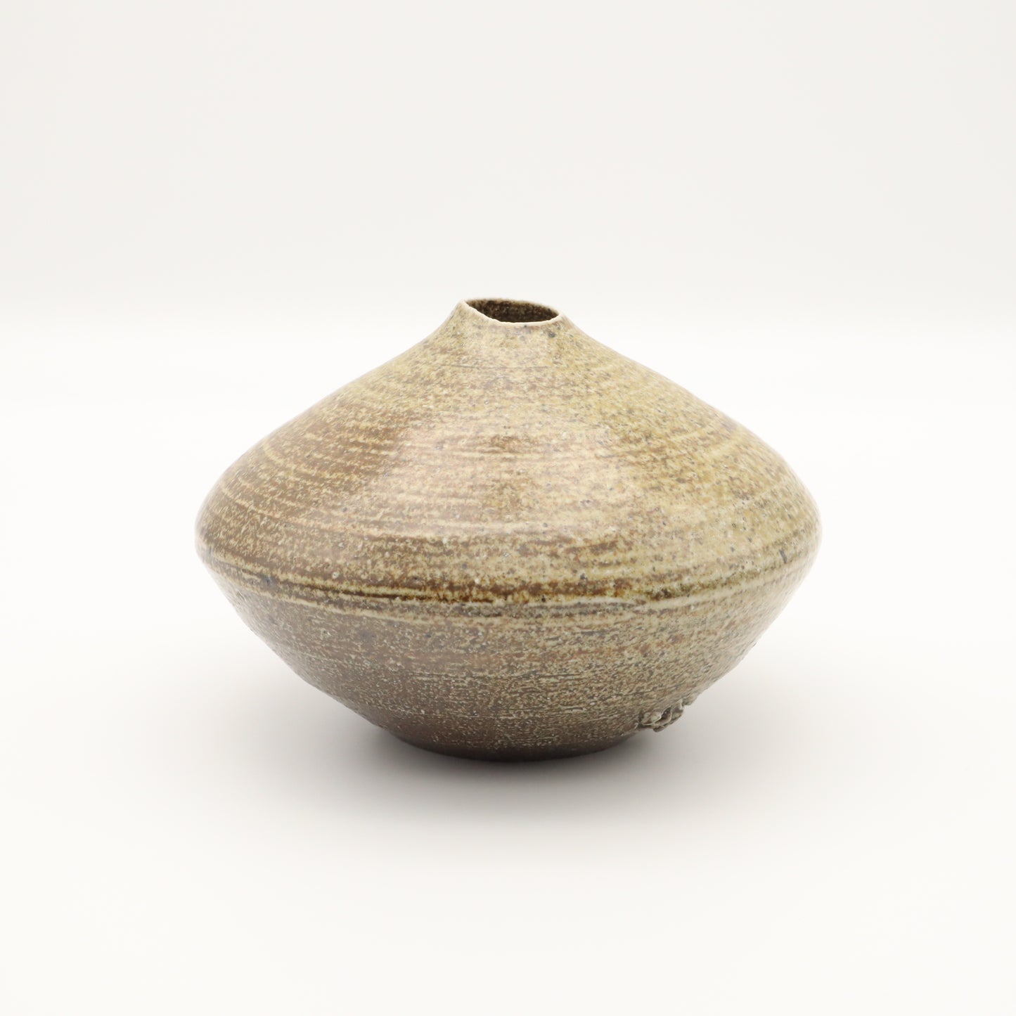 岩見晋介 塩釉盤形一輪挿 - 花器・壺 | 益子焼 陶庫