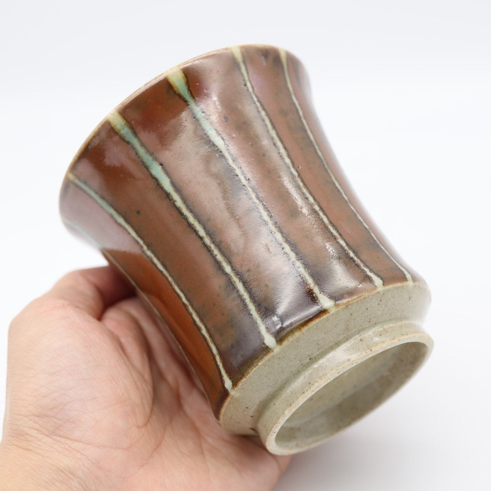 [Yoshinori Hagiwara] Persimmon glaze lined cup
