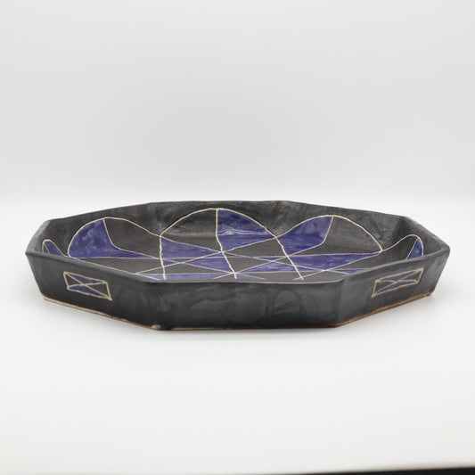 [Saito Osamu] Inlaid hexagonal bowl