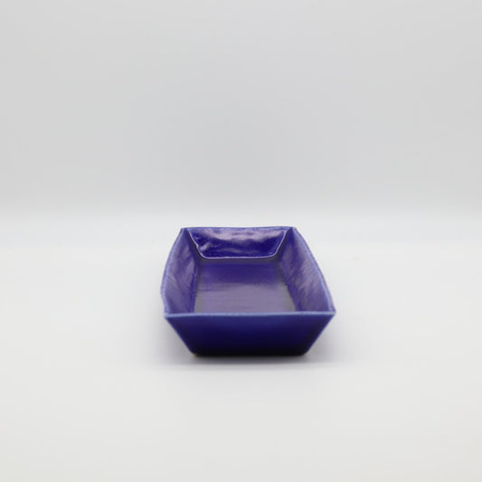 [Osamu Saito] Blue glaze rectangular plate