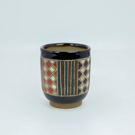 [Mukaiyama Fumiya] Inlaid glaze colored madomon teacup