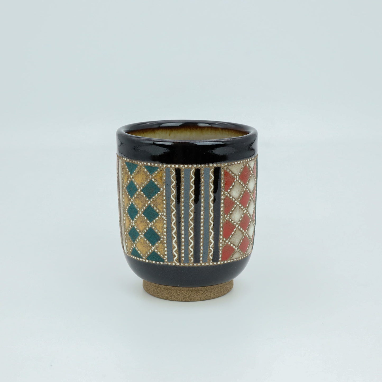 [Mukaiyama Fumiya] Inlaid glaze colored madomon teacup