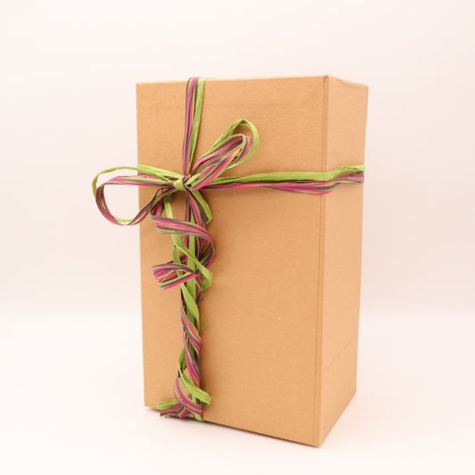 Washi paper box + pink ribbon
