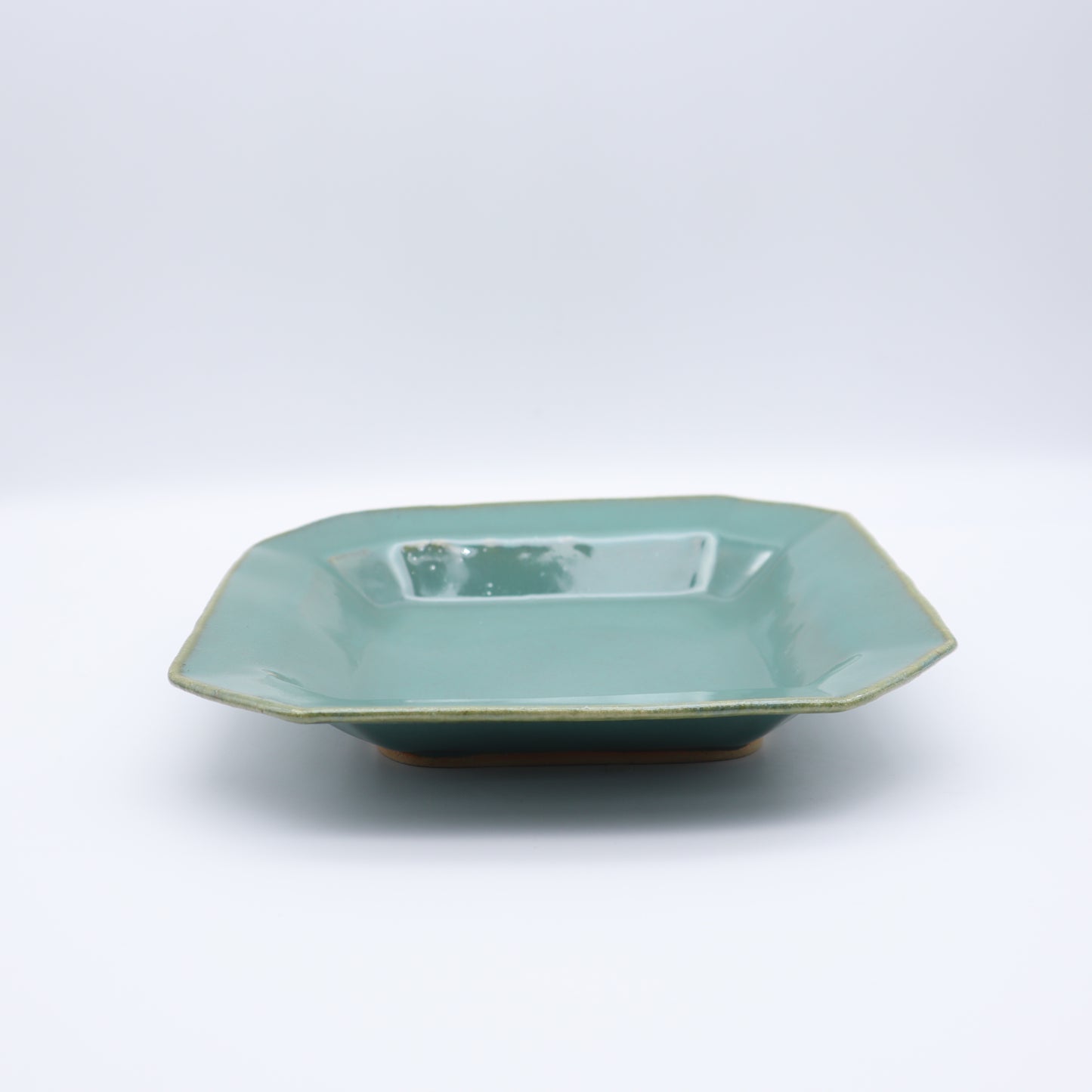 [Yaguchi Keiji] Square bowl, celadon