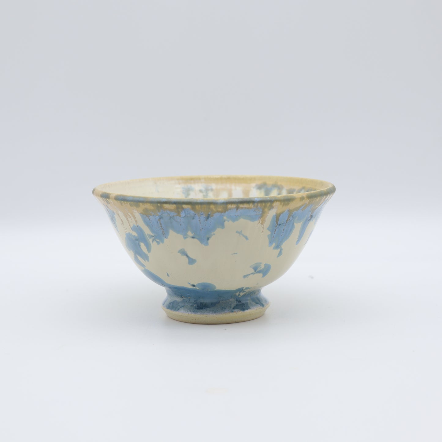 [Kazumi Mita] Crystal Glazed Rice Bowl, Small, Blue
