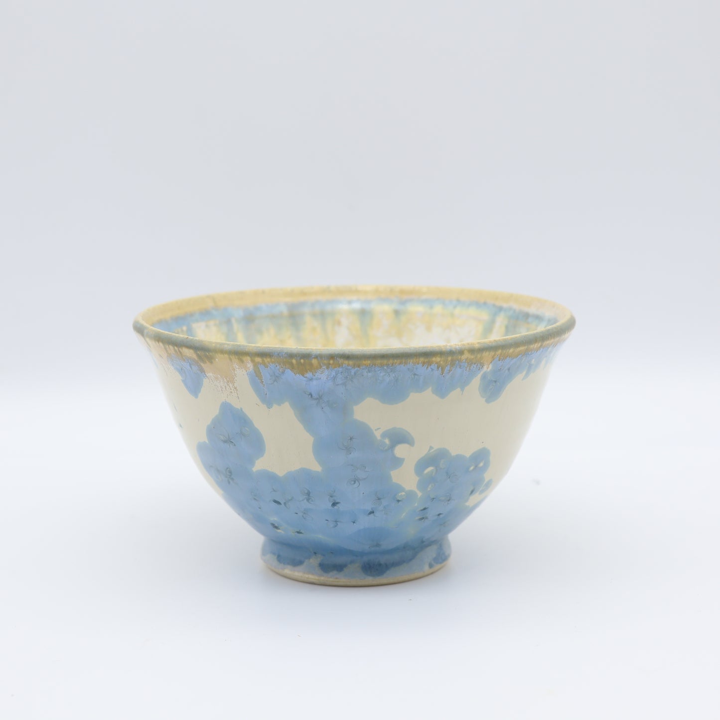 [Kazumi Mita] Crystal Glazed Rice Bowl, Large, Blue