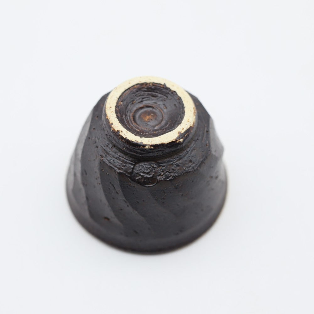 [Komine Takashi] Black glaze sake set