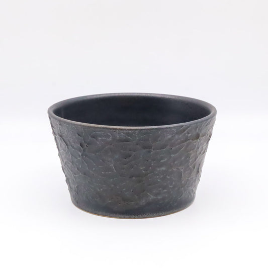 [Motosu Shuichi] Cereal Bowl, Wrinkled Black