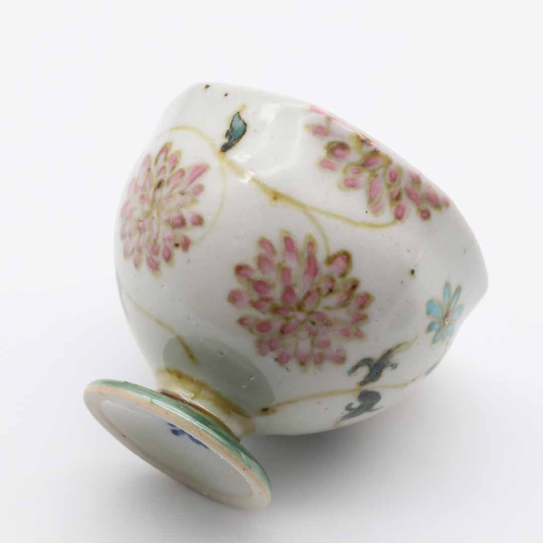 相上暁美 高台茶杯 花唐草 - 茶器・コーヒー・ティー | 益子焼 陶庫