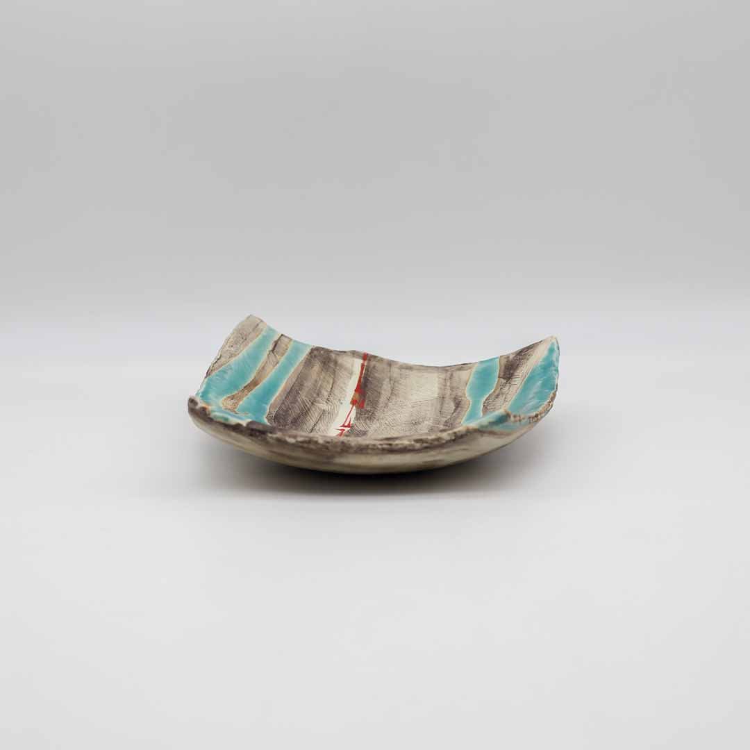 【沼野秀章】刻ム音 角皿