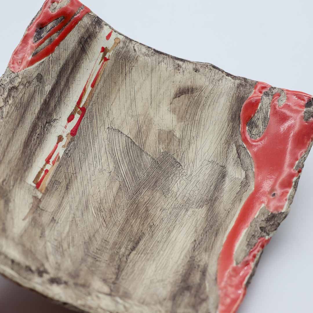 【沼野秀章】刻ム音 角皿