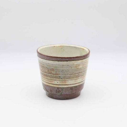 南雲英則 刷毛目焼酎カップ - カップ・湯呑・猪口 | 益子焼 陶庫