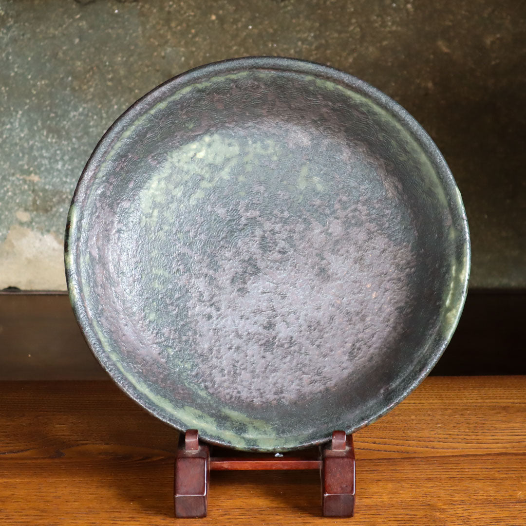 [Masayoshi Mizuno] White glaze comb plate