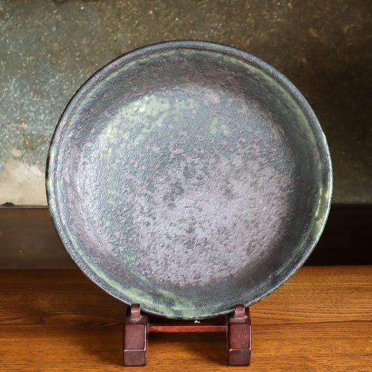 [Masayoshi Mizuno] White glaze comb plate