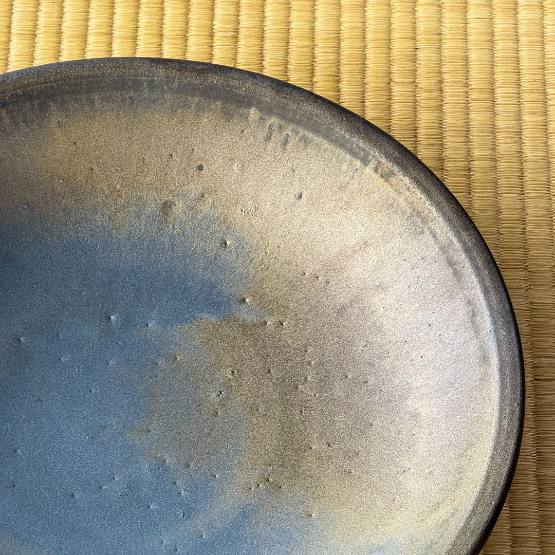 [Yoshinori Hagiwara] Black Matte Glazed Large Plate
