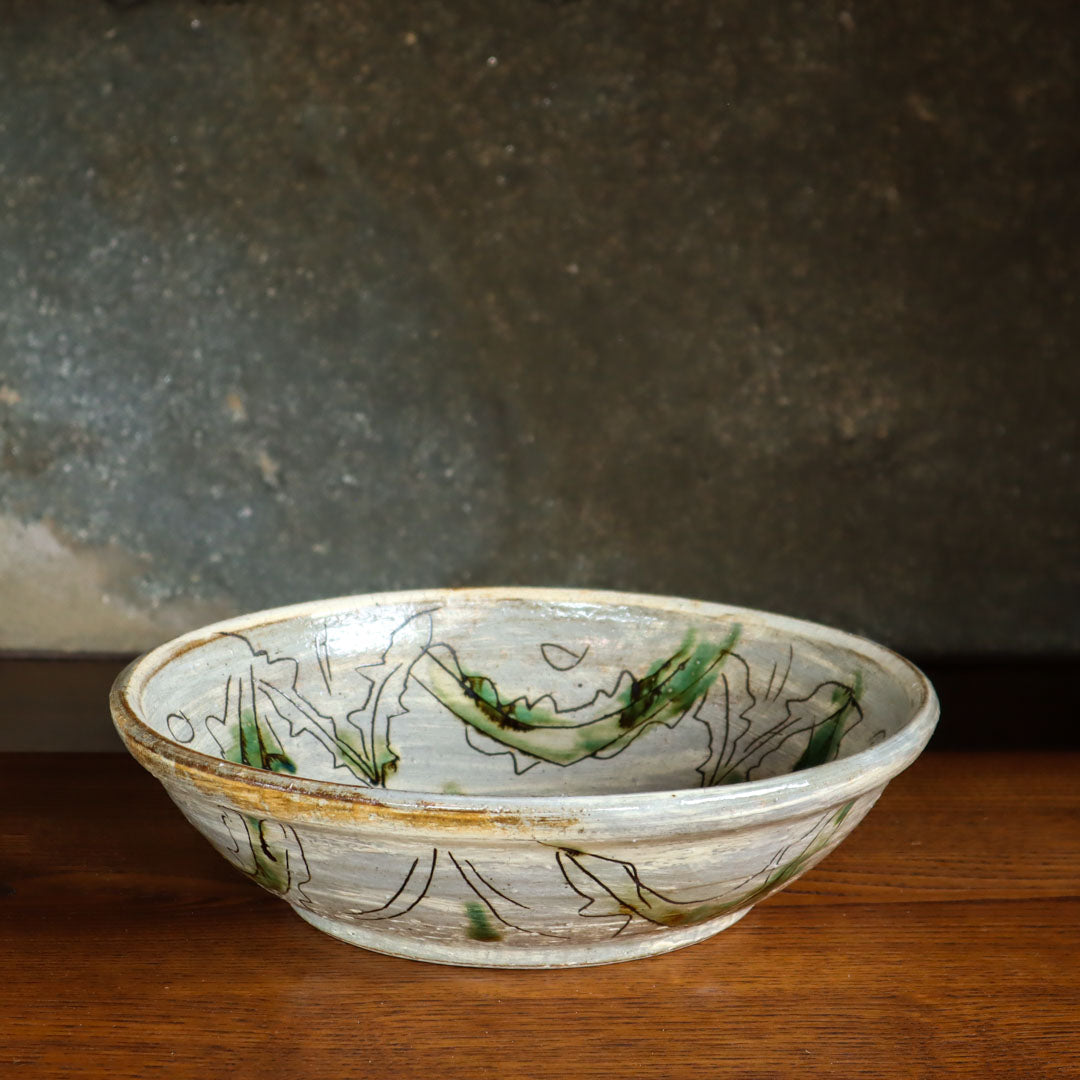 [Rieko Yura] Large Oribe Plate