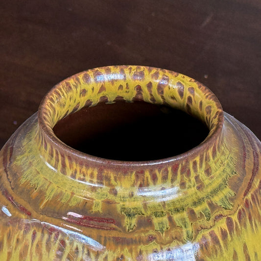 [Hagiwara Yoshinori] Persimmon Glazed Vase