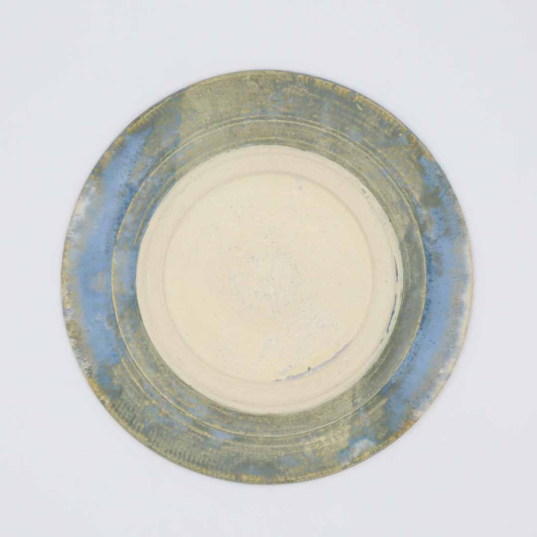 三田和実 洋小皿 青 - 丸皿 | 益子焼 陶庫