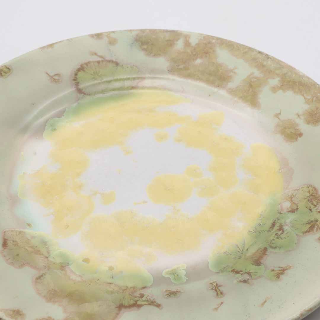 三田和実 洋小皿 ミント - 丸皿 | 益子焼 陶庫