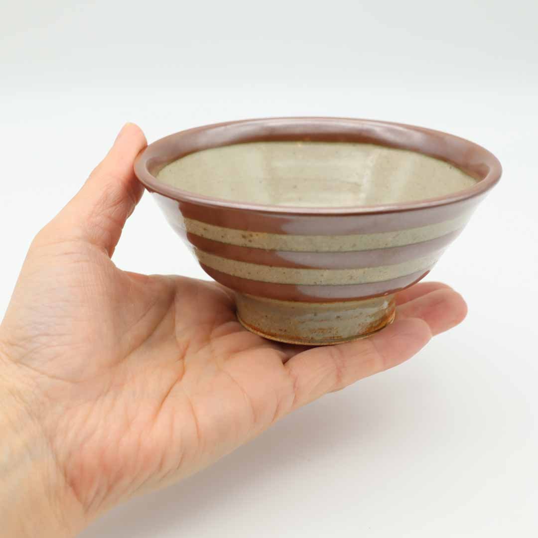 【大塚雅淑】飯碗小_柿釉