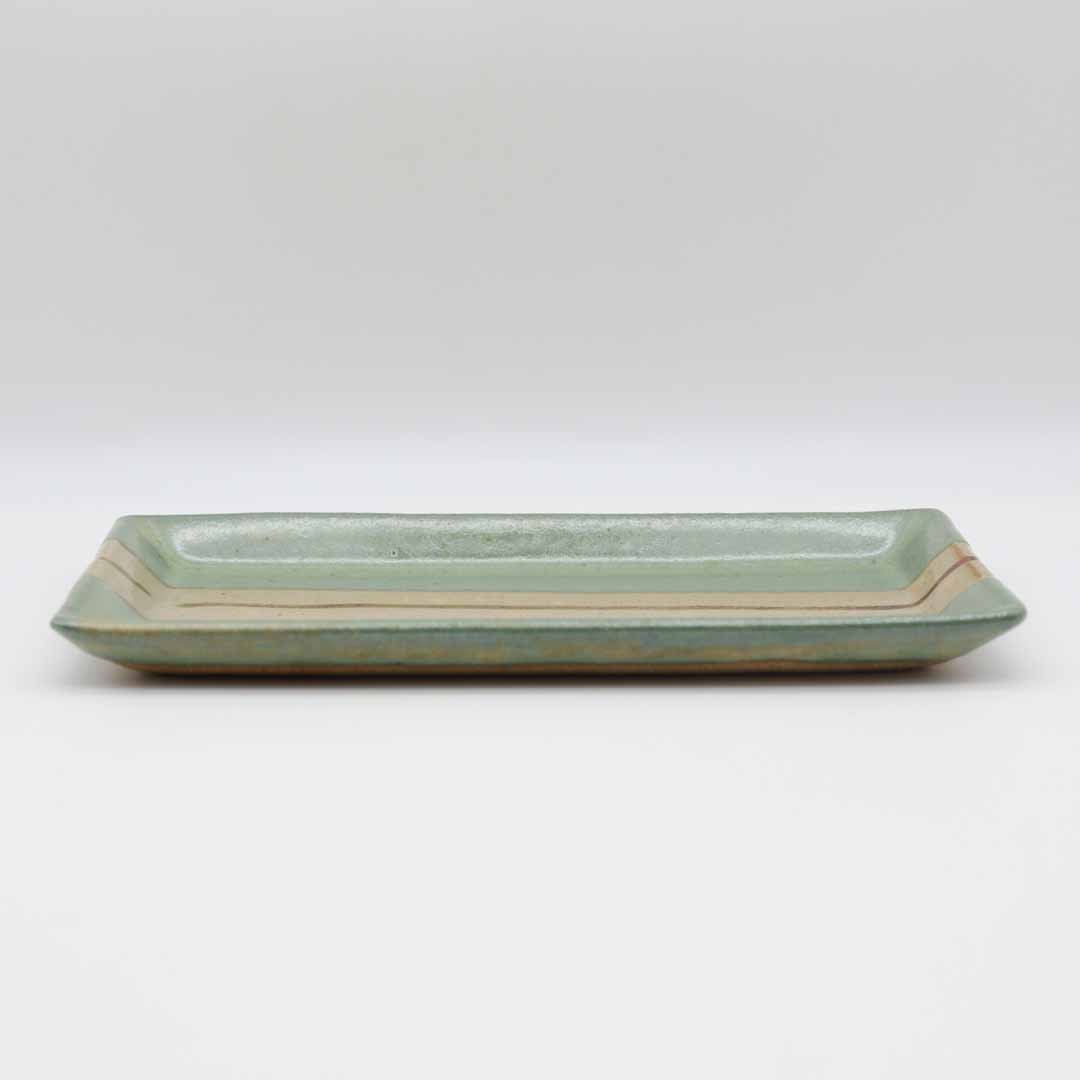 【大塚雅淑】長皿_青磁釉