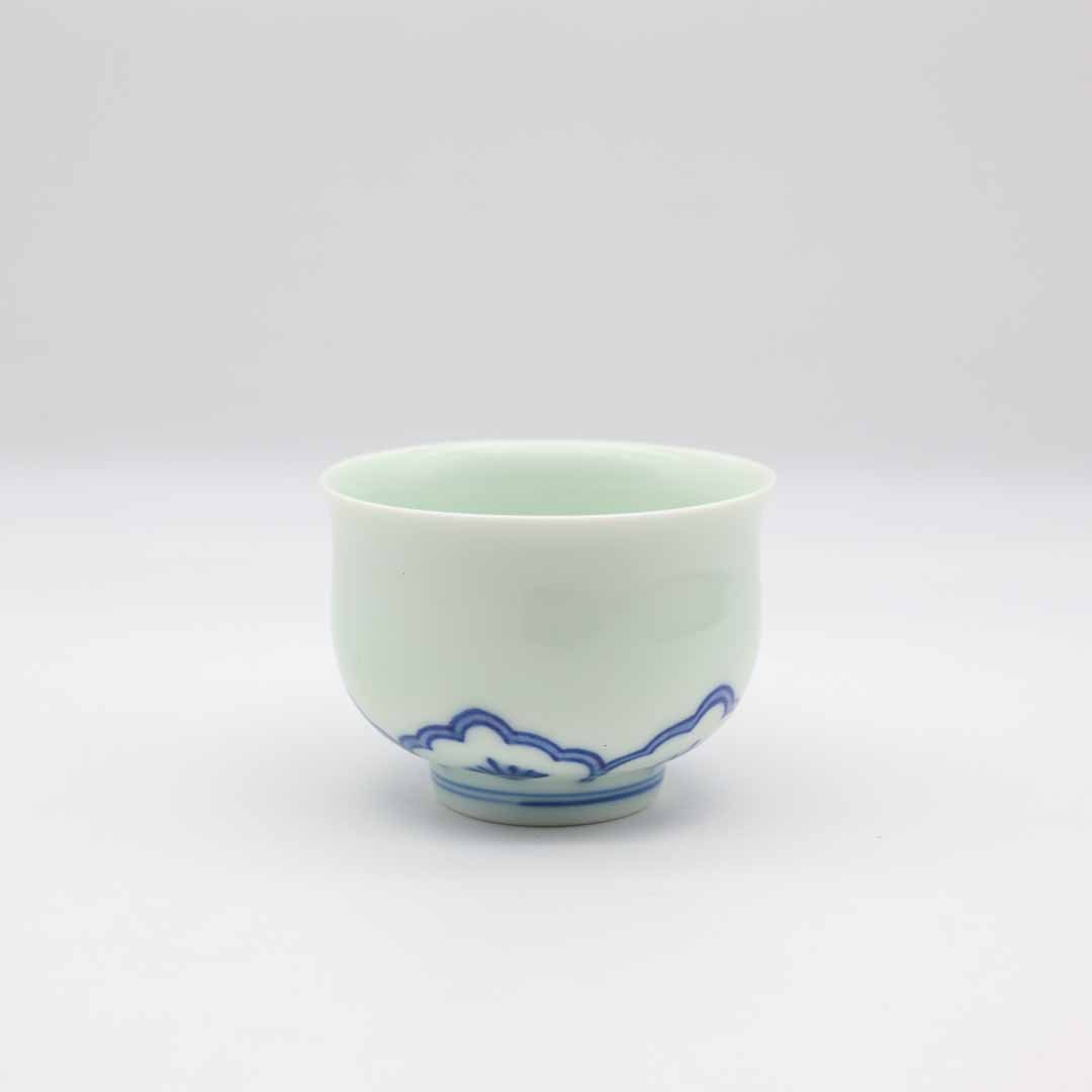 【おおむら美土里】染付蓮弁文煎茶碗