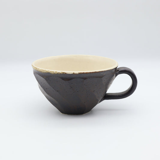 小峰尚 黒釉面取スープカップ - マグカップ・スープカップ | 益子焼 陶庫