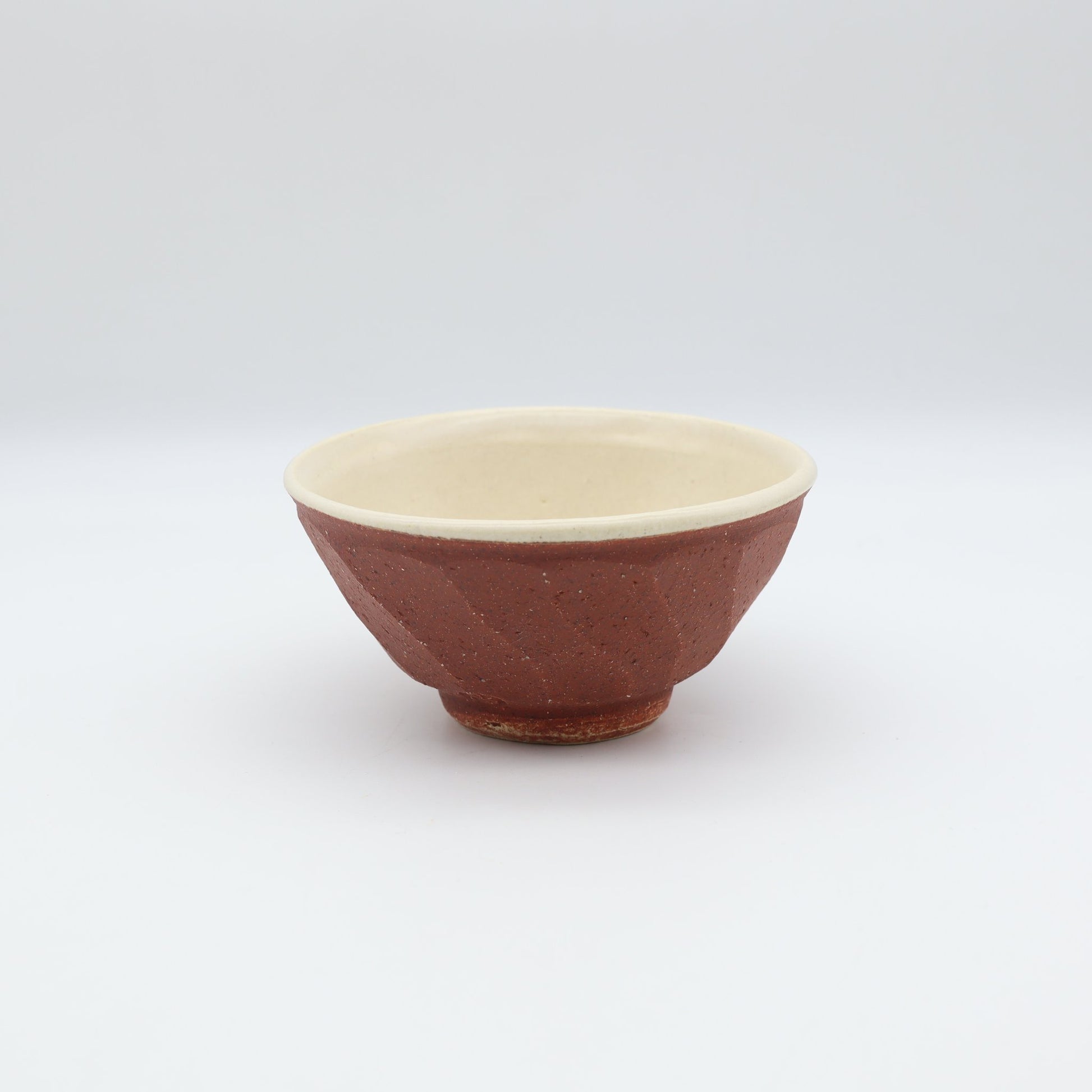 小峰尚 赤化粧面取飯碗 小 - 碗・飯碗 | 益子焼 陶庫