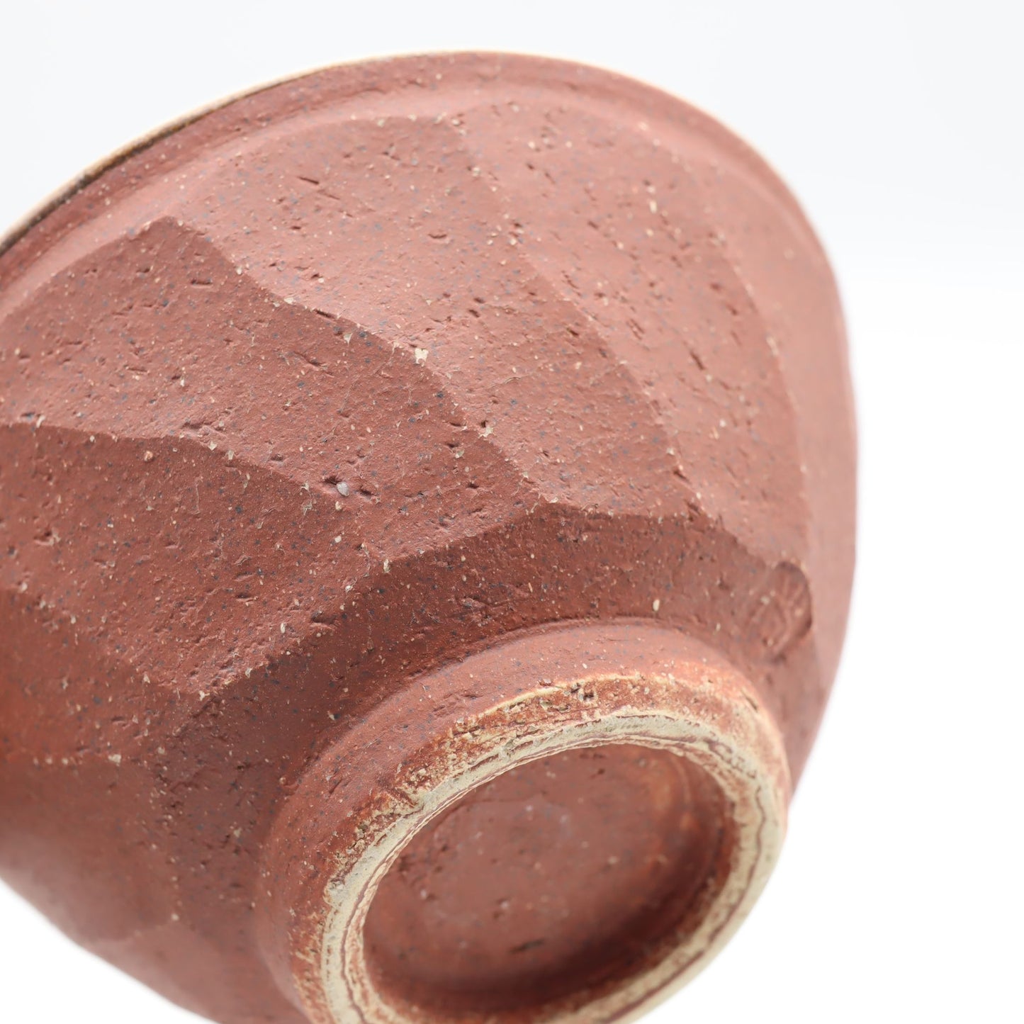 小峰尚 赤化粧面取飯碗 小 - 碗・飯碗 | 益子焼 陶庫