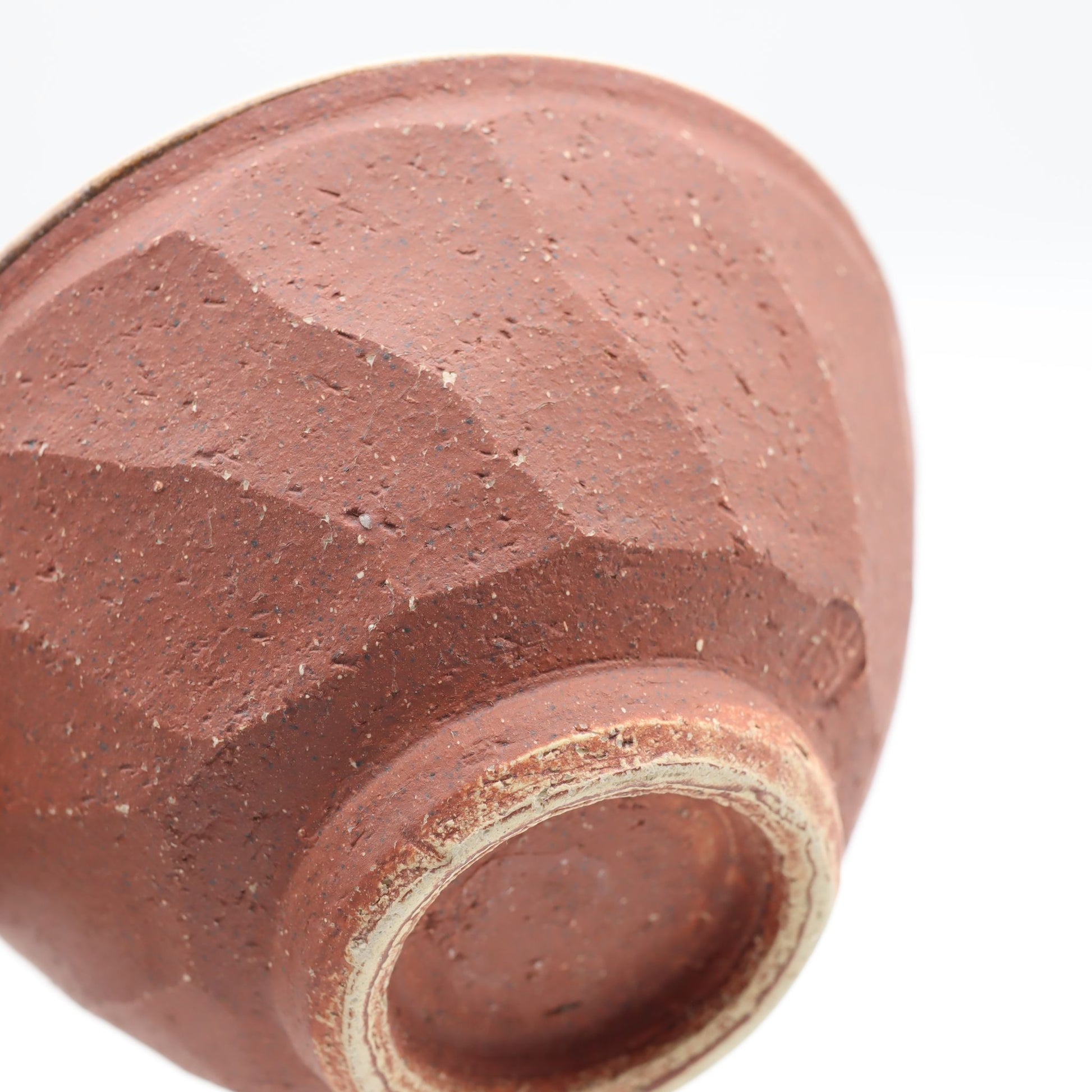 小峰尚 赤化粧面取飯碗 小 - 碗・飯碗 | 益子焼 陶庫